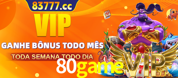 Banner promocional do 80game oferecendo 100% de recompensas adicionais contínuas para quem fizer o login diário (Daily sign-in), com um mascote de coelho.