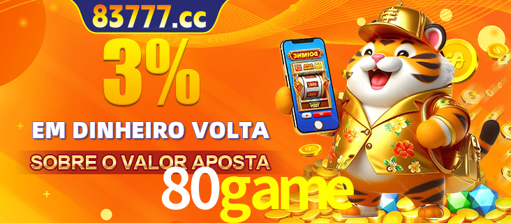 Promoção para baixar e instalar o aplicativo do cassino 80game. O banner oferece uma recompensa de R1aR1aR8, com a imagem de uma cobra sobre moedas de ouro.