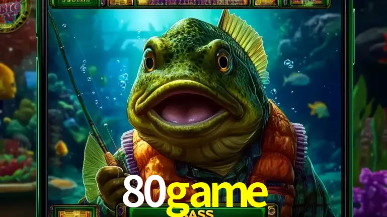 Personagem de peixe pescador do popular jogo de slot com tema de pescaria, uma das emocionantes opções de caça-níqueis para jogar e ganhar no cassino 80game.