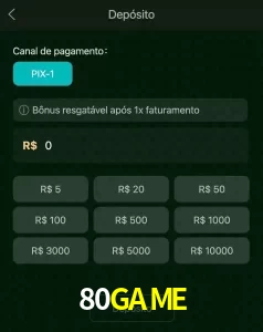 deposits 80GAME